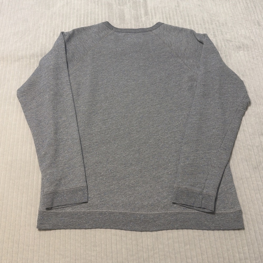 Mollusk California Surf Shop Crewneck Terry Pullover Mens Med Gray Made in USA - Picture 5 of 6